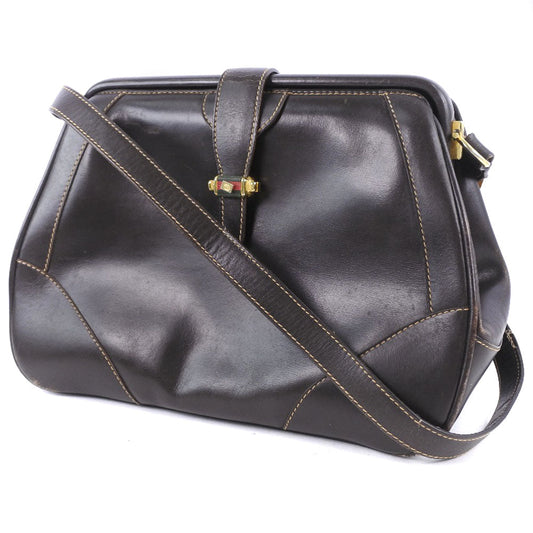 GUCCI Shoulder Bag Calfskin Brown Women