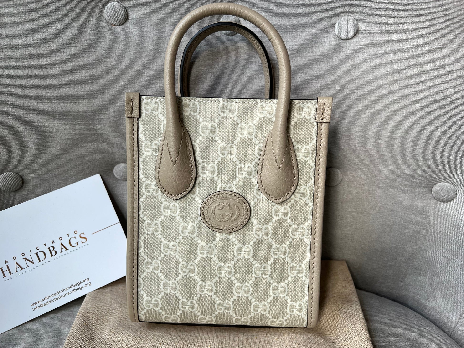 Gucci Interlocking G Leather Tote Style 2