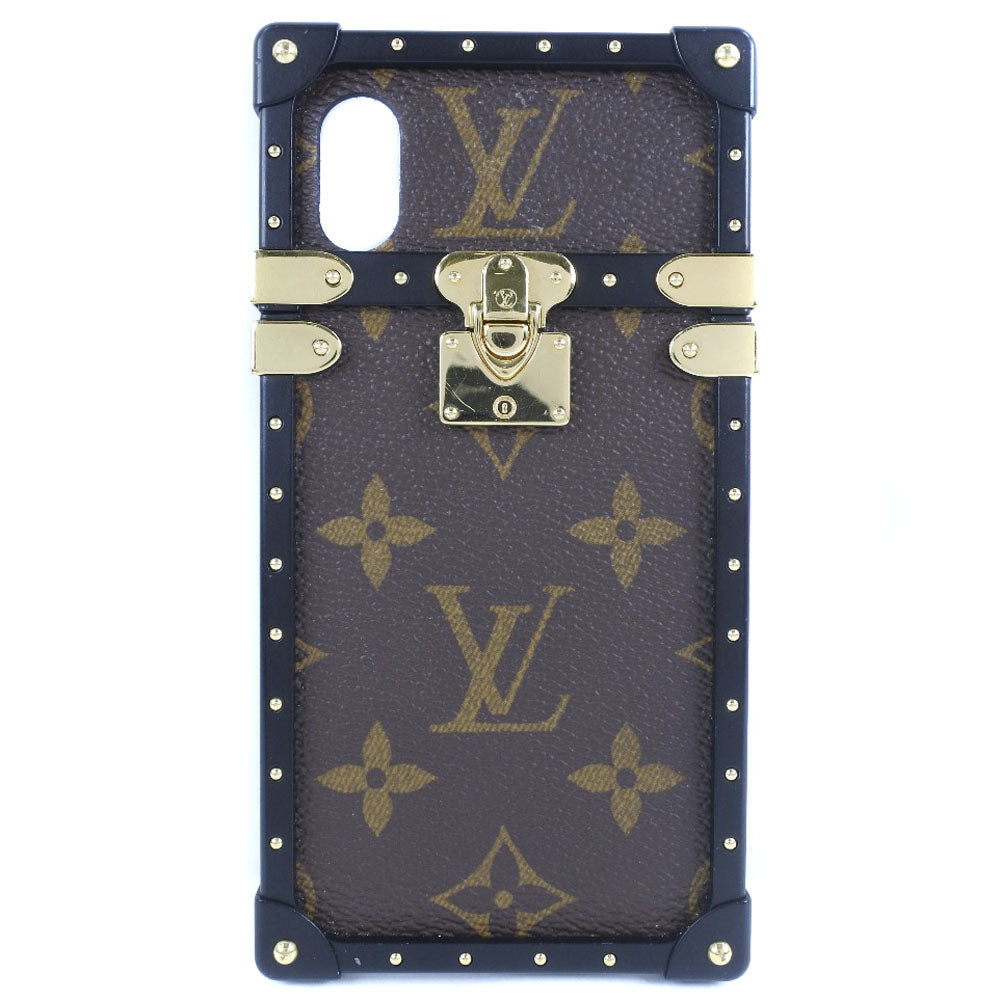 LOUIS VUITTON iPhone case Monogram canvas Brown Eye trunk iPhone case X / XS mens(Unisex)