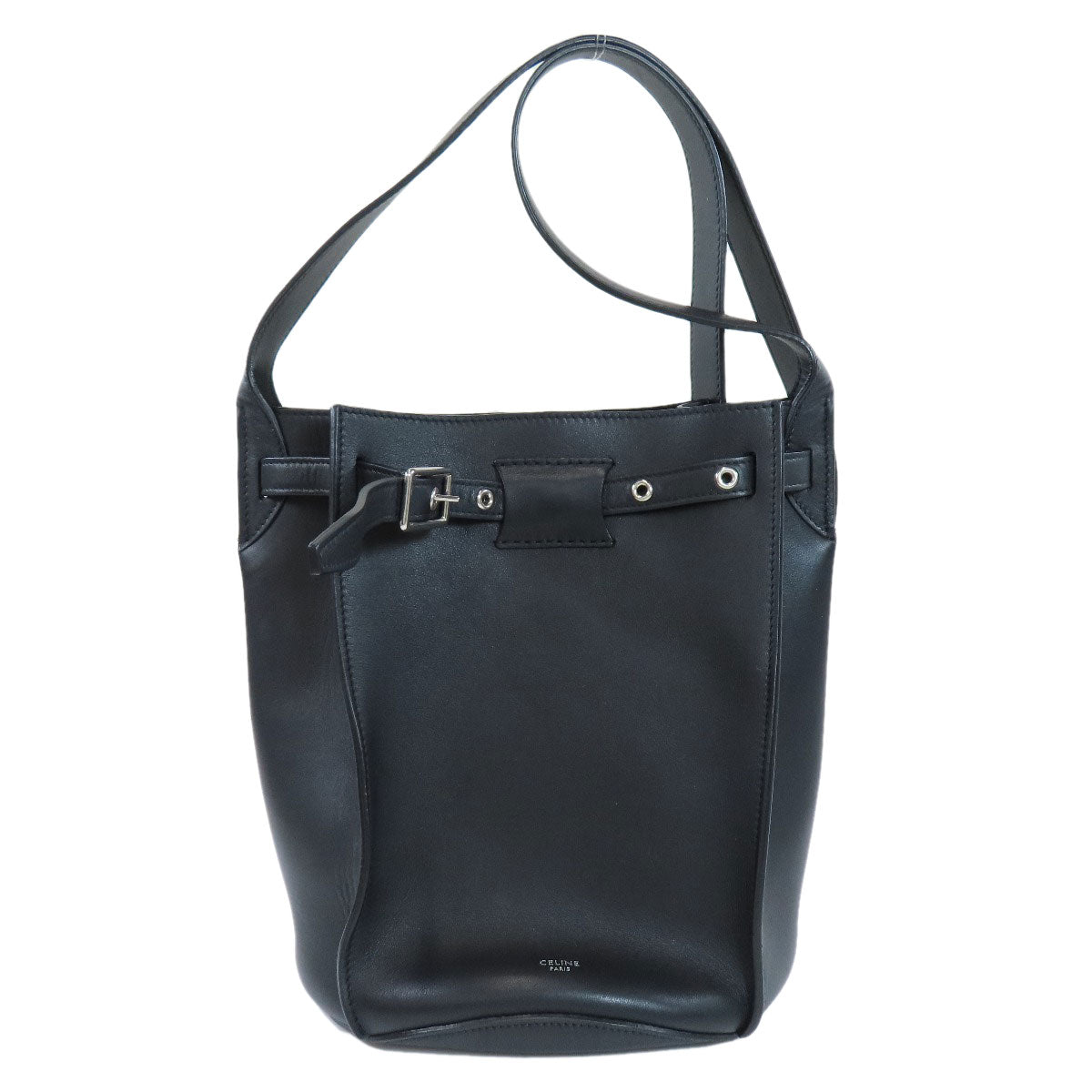 CELINE Shoulder Bag Calfskin black Big Bag Bucket Women