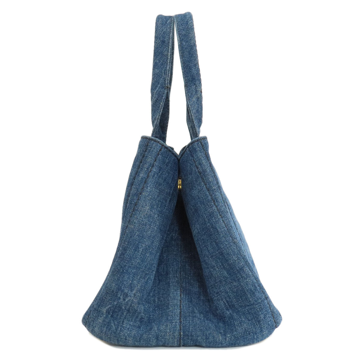 PRADA Tote Bag B1877B denim blue Canapa