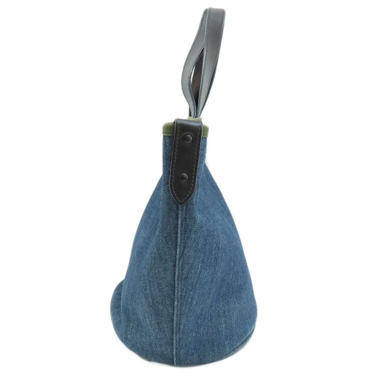 PRADA Handbag 1BG244 denim Navy Bucket type 2WAY