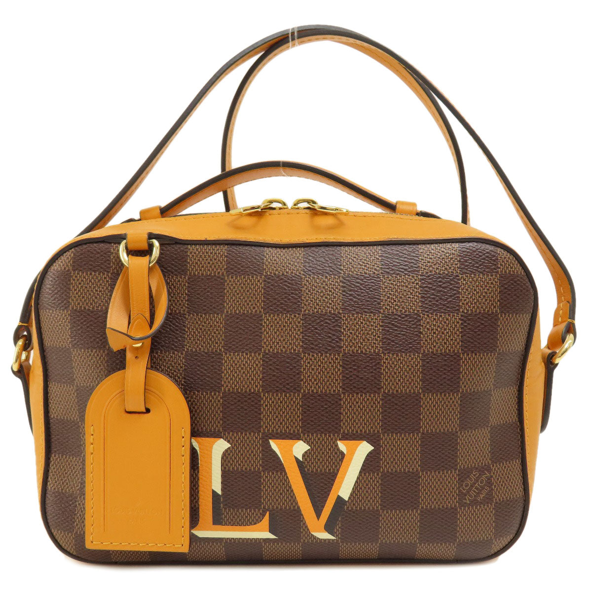 LOUIS VUITTON Shoulder Bag Damier canvas Brown Santa Monica Saffron Damier Ebene Women