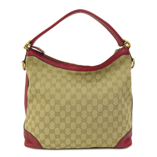 GUCCI Shoulder Bag 326514 canvas Brown GG one belt Women