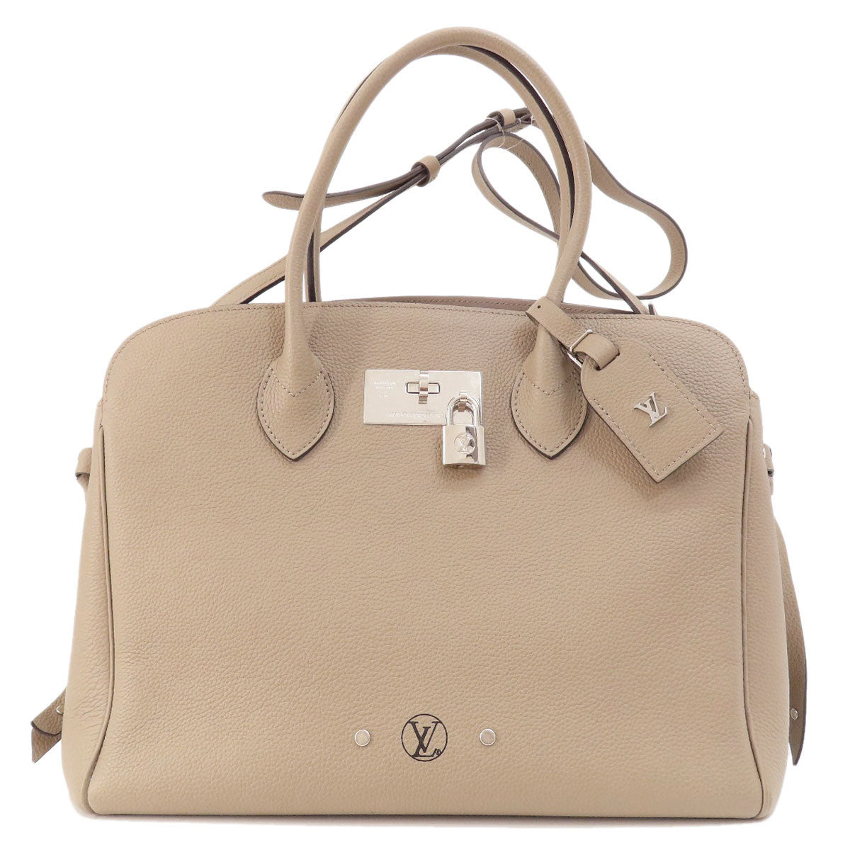 LOUIS VUITTON Handbag Taurillon Clemence Leather Brown Mira MM Tourtrail