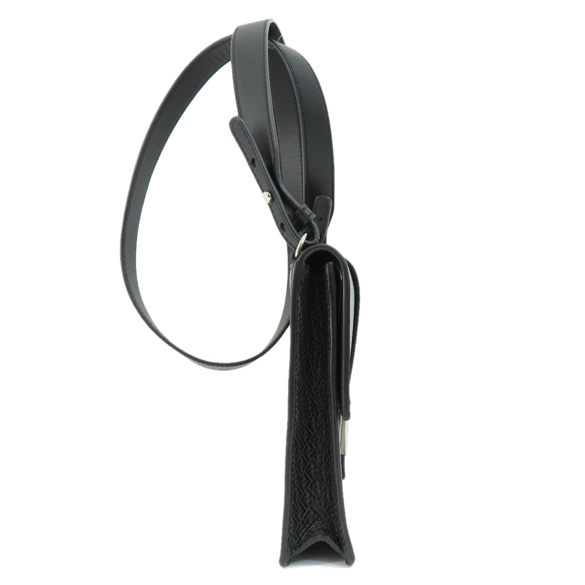 FENDI Shoulder Bag leather black logo
