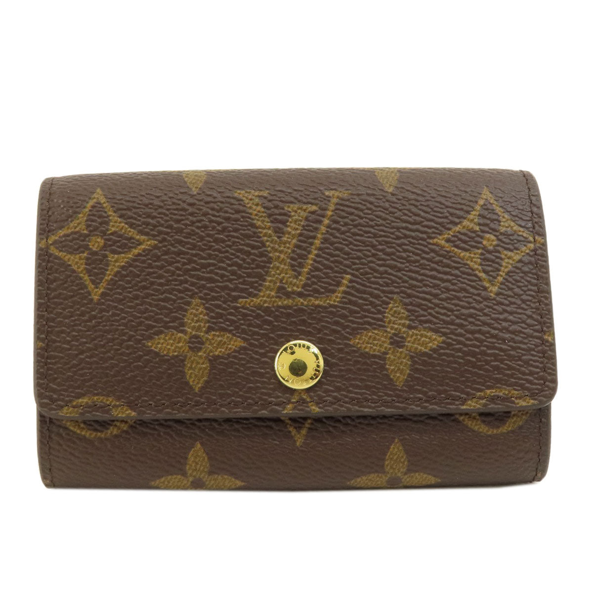 LOUIS VUITTON Key case Key holder Monogram canvas Brown Multicles6 Monogram Women