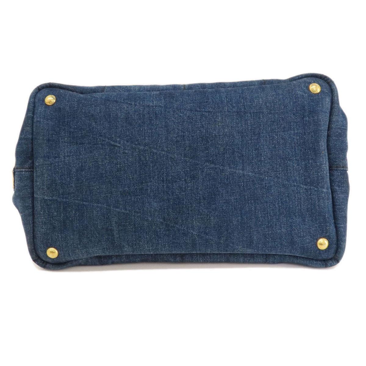 PRADA Tote Bag B1877B denim blue Canapa