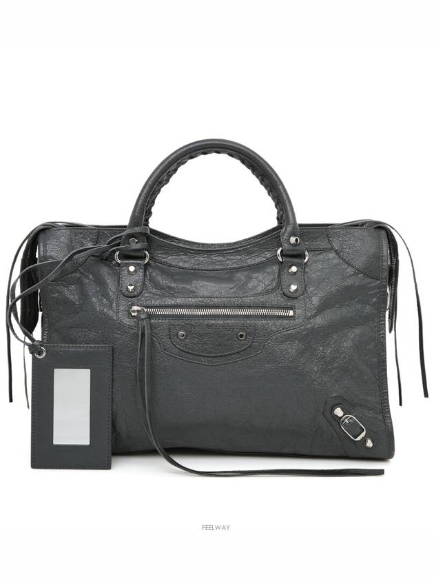 Luxury Balenciaga Trending 2026 City motor bag gray 505550 cross