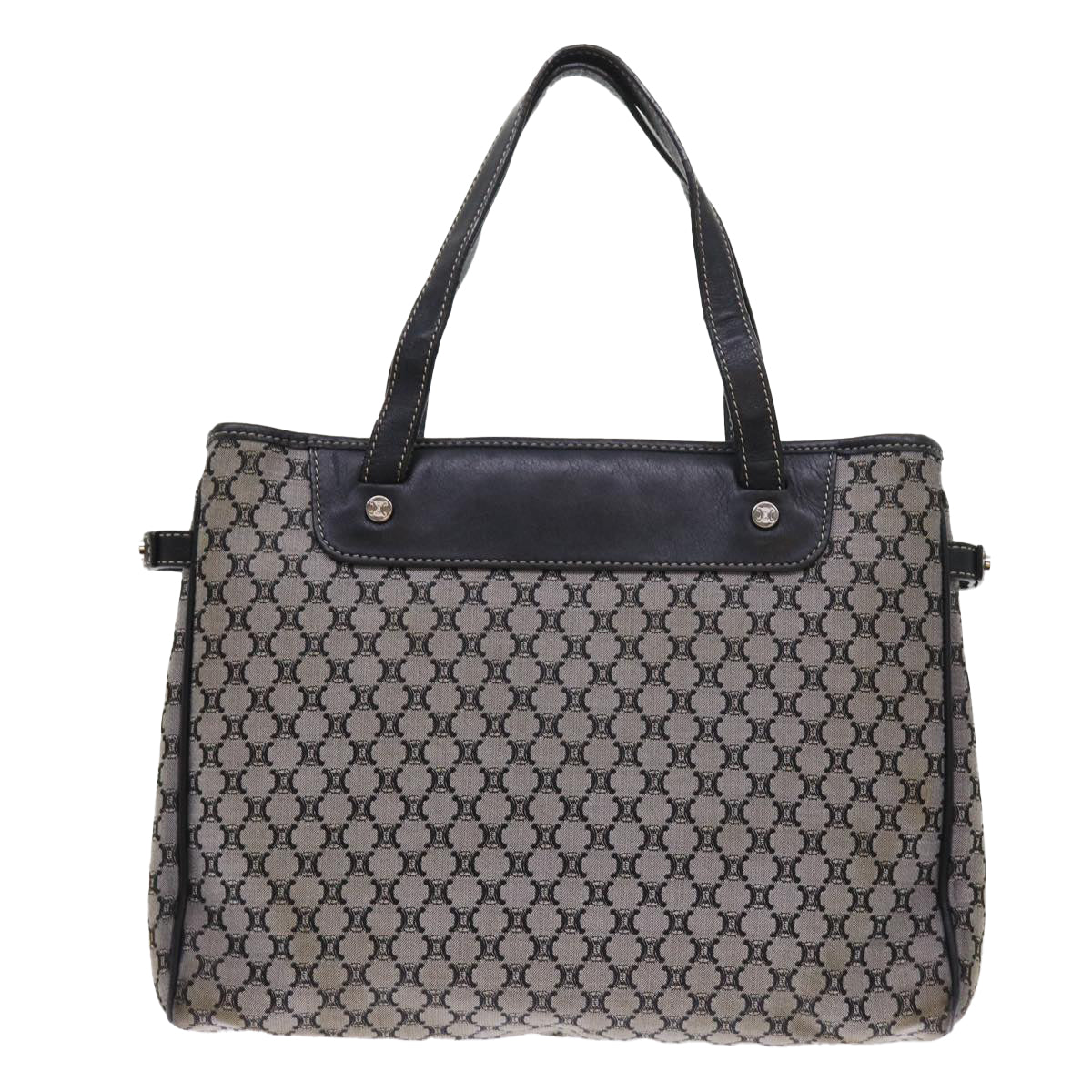 Luxury CELINE Macadam Canvas Hand Bag Gray 56585