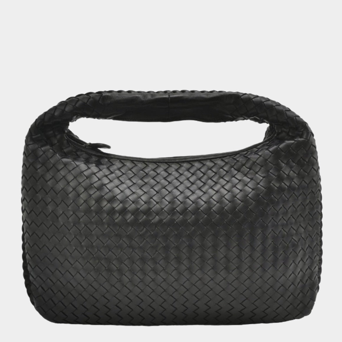Bottega Veneta Intrecciato Hobo Bag Medium Black Lambskin leather 40cm