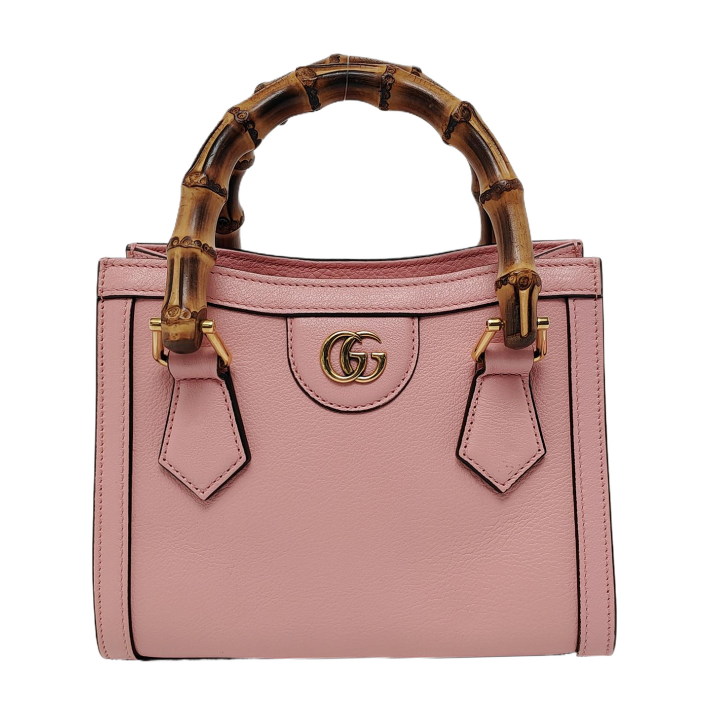 Gucci Diana Mini Pink Leather Bag Bamboo Handle 2022