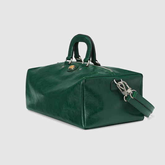 Gucci Soft Leather Backpack Dark Green