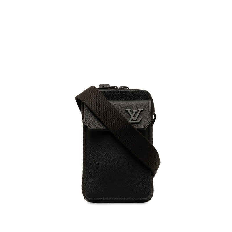 Louis Vuitton M57089 Noir Black Green Leather Louis Vuitton LV Logo Pouch Shoulder Bag