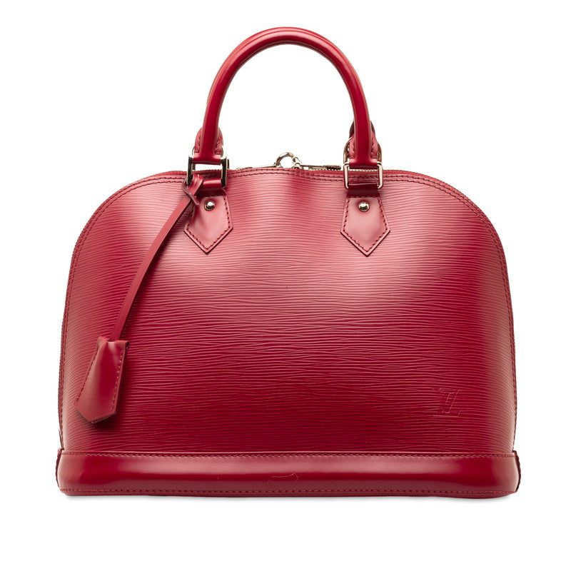 Louis Vuitton Epi Alma Handbag M40490 Fuschia Wine Red Leather Louis Vuitton