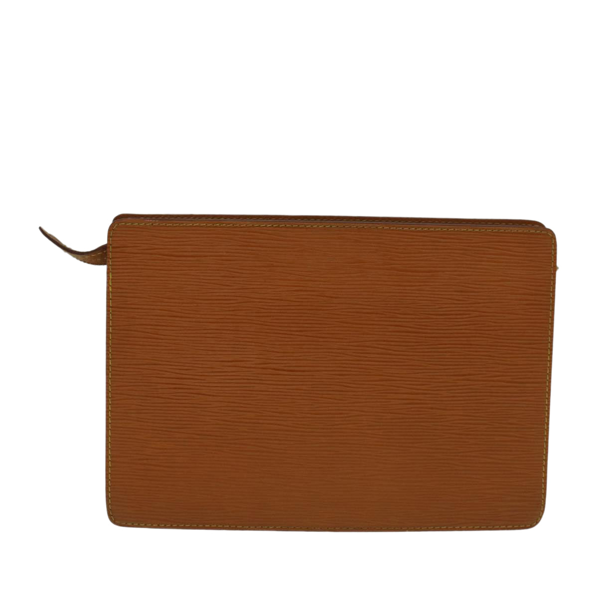 LOUIS VUITTON Epi Pochette Homme Clutch Bag Brown Zipang Gold M52528 Auth 59130