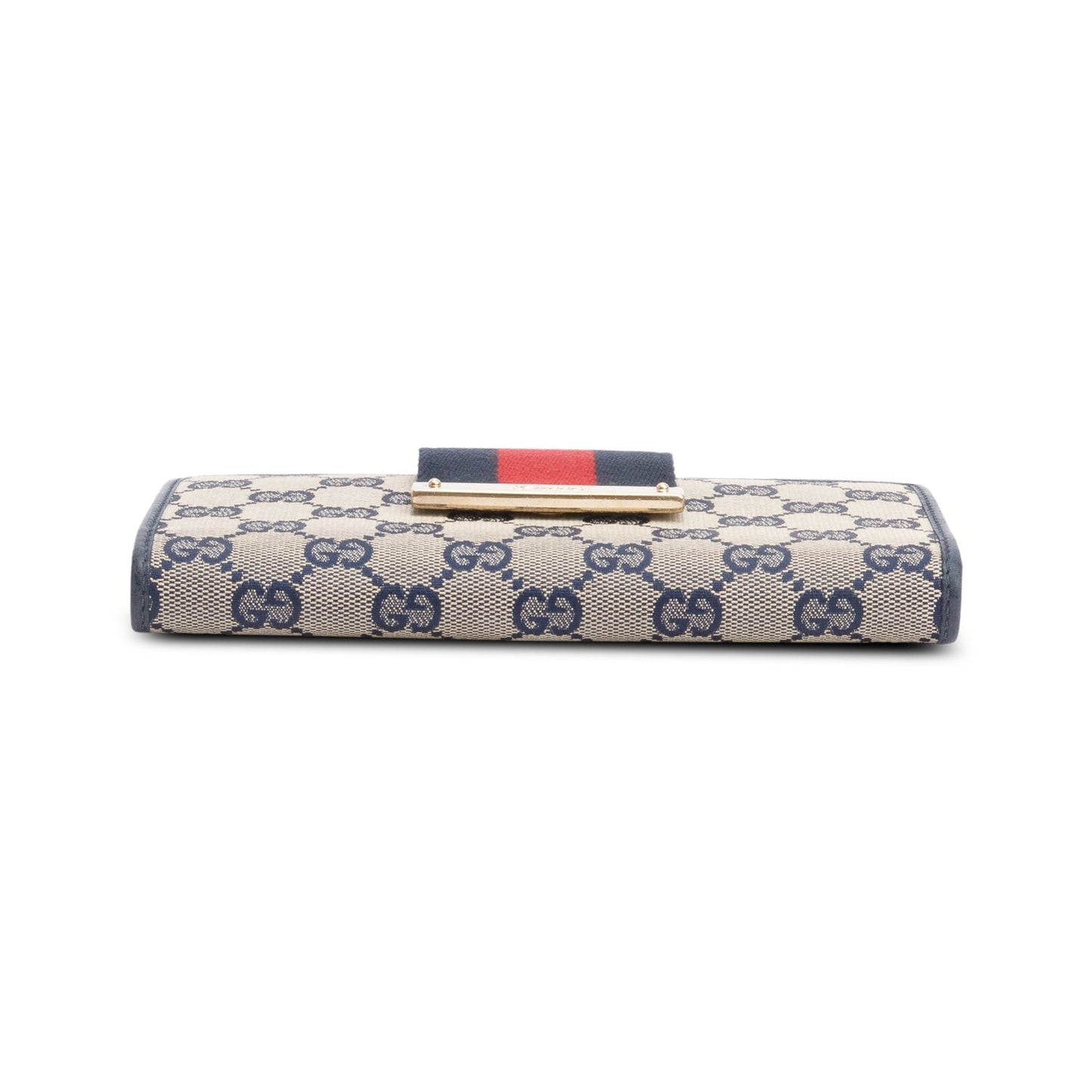 Balenciaga Grey GG Canvas Web Continental Wallet