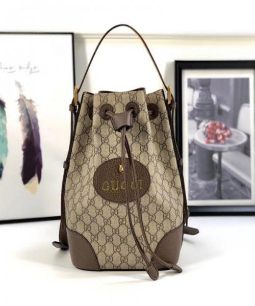 Gucci Monogram Leather Top Handle Crossbody