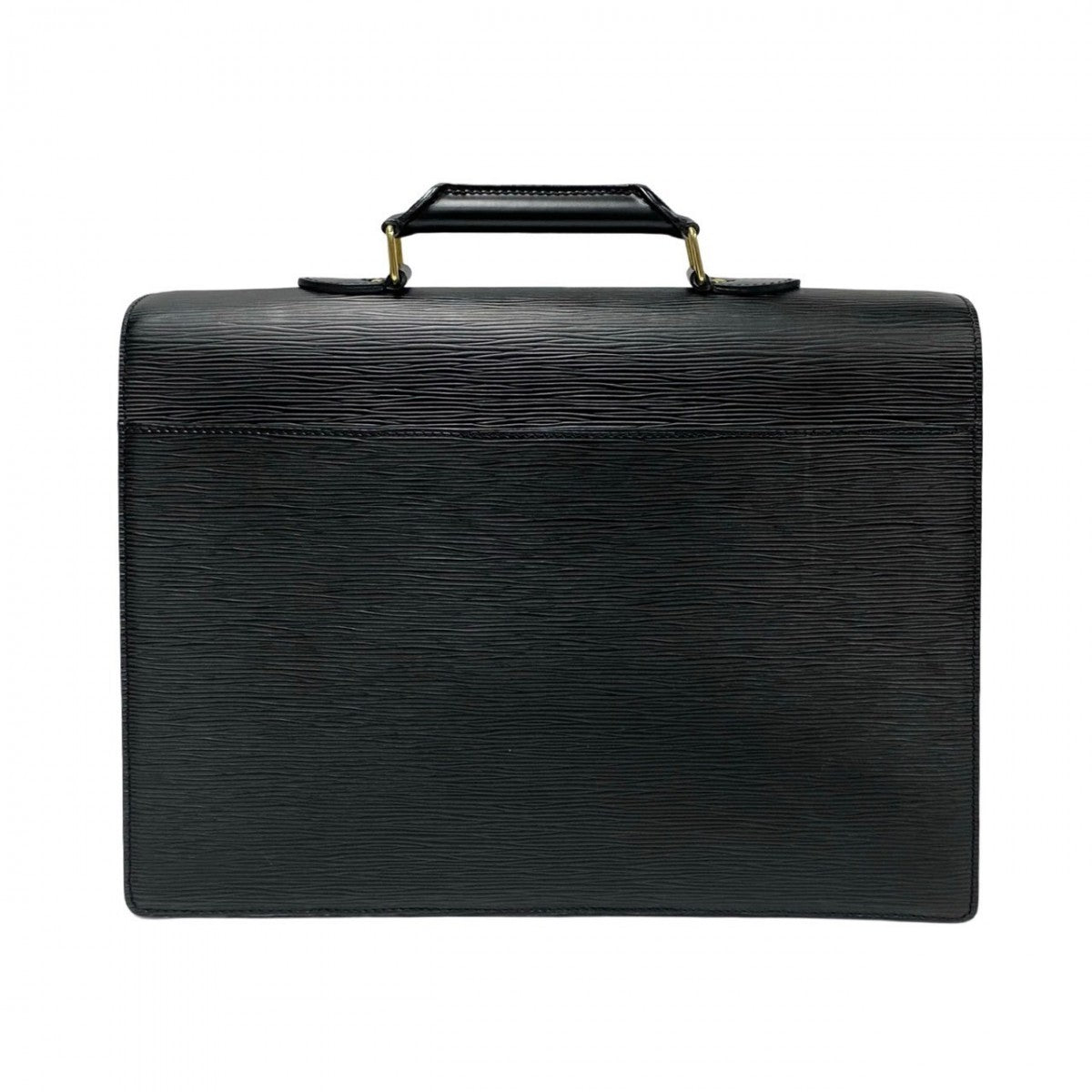 LOUIS VUITTON Business bag leather black Epi Serviette Ambassador mens
