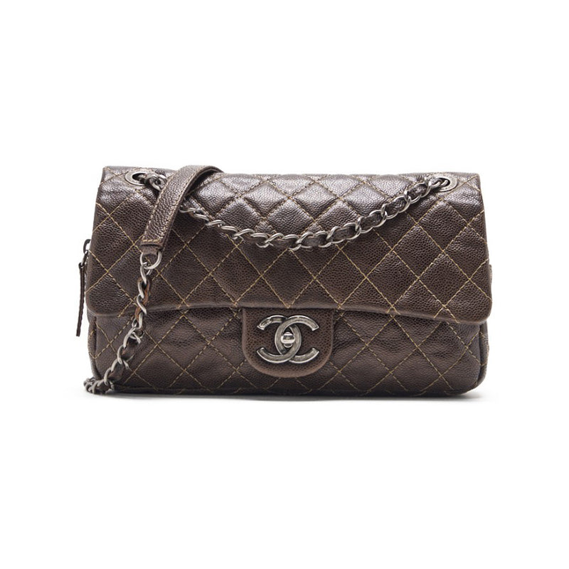 CHANEL CHANEL Matrasse Chain Shoulder Caviar S Brown (Silver G ) Shoulder Bag Mini Shoulder Bag Shoulder Bag Hybrid ? Ship? Honeymoon Online