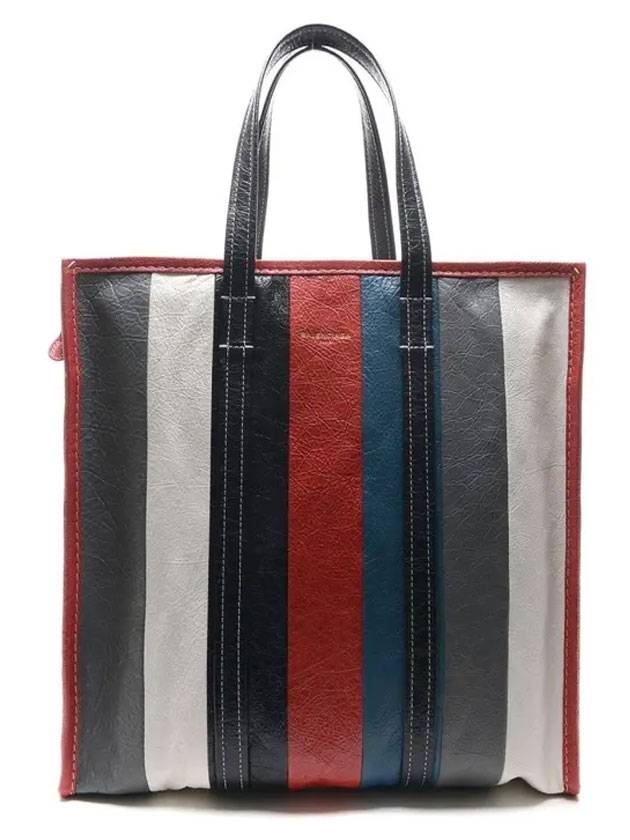 Luxury Balenciaga Trending 2026 Bazar Striped Medium Tote Bag