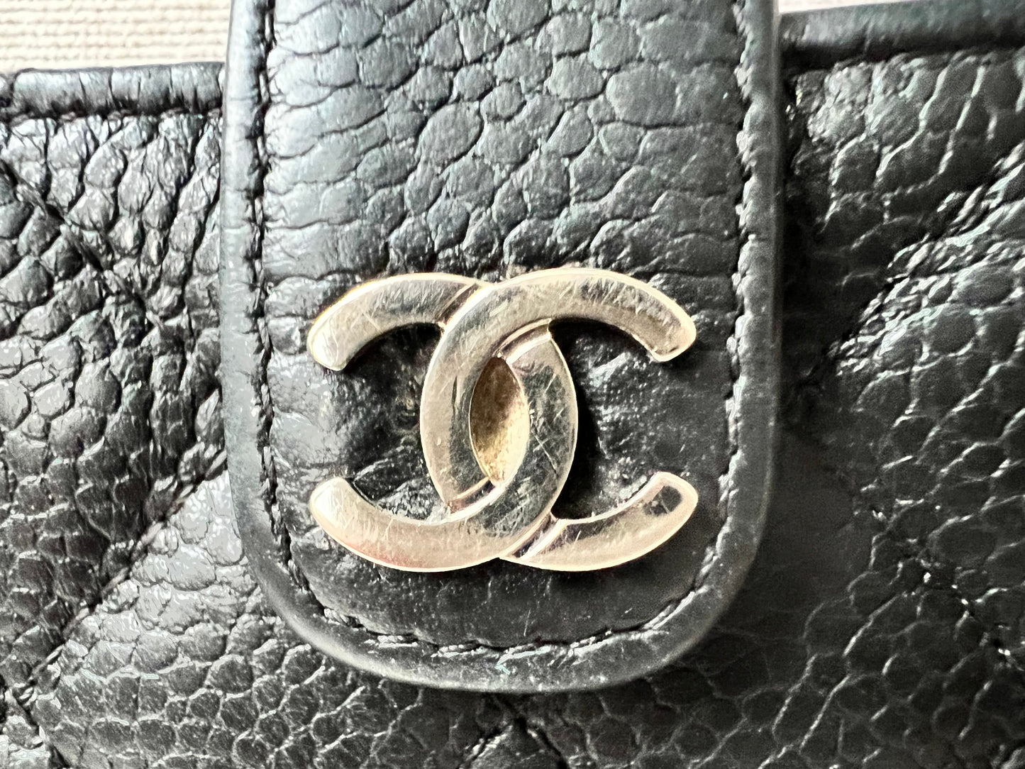 Chanel Black CC Timeless Quilted Small Purse