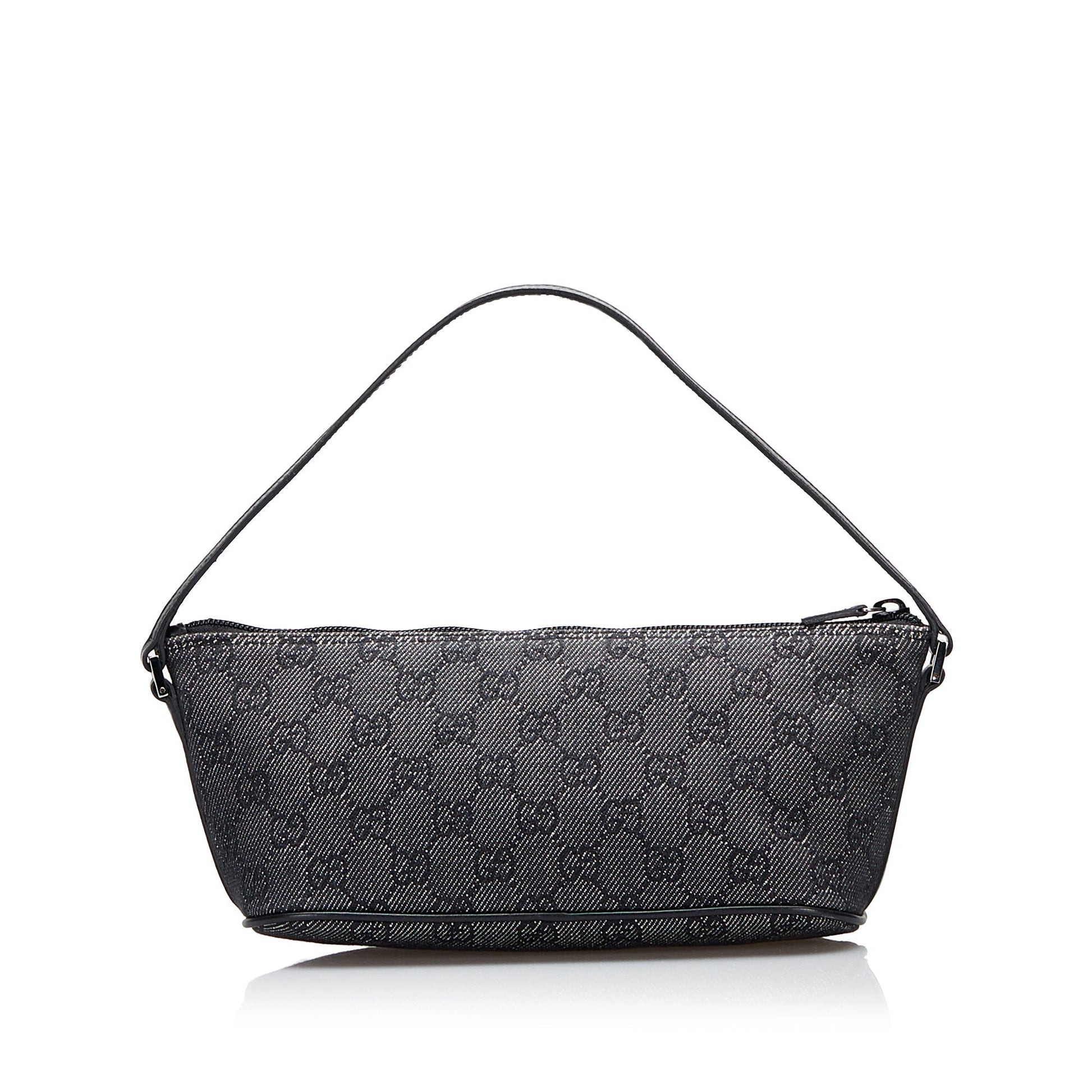 Gucci Leather Canvas Shoulder Bag Style 37
