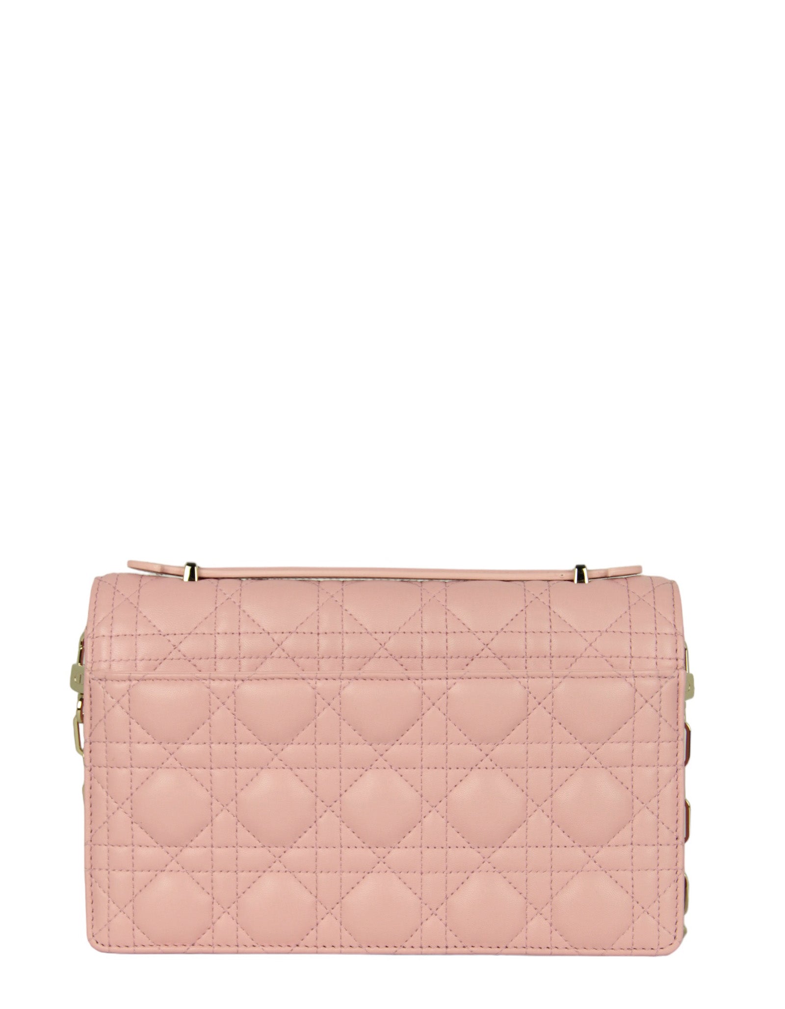 Dior Melocoton Pink Cannage Miss Dior Top Handle Bag