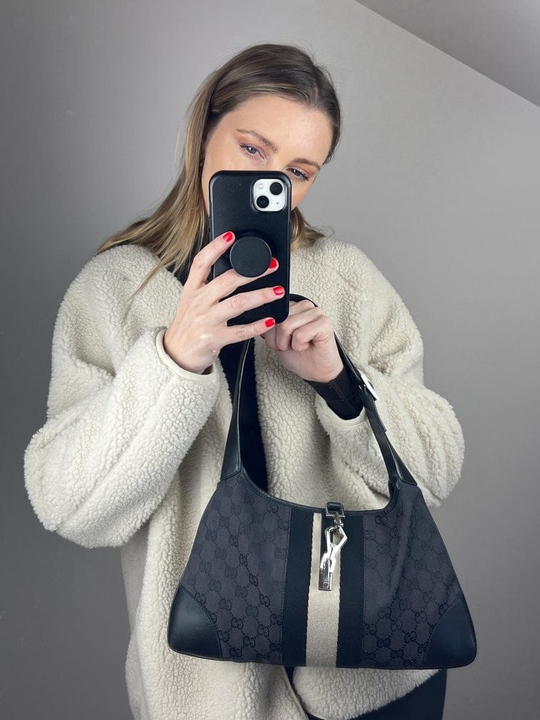 Gucci Jackie Canvas Nylon Shoulder Bag Style 1