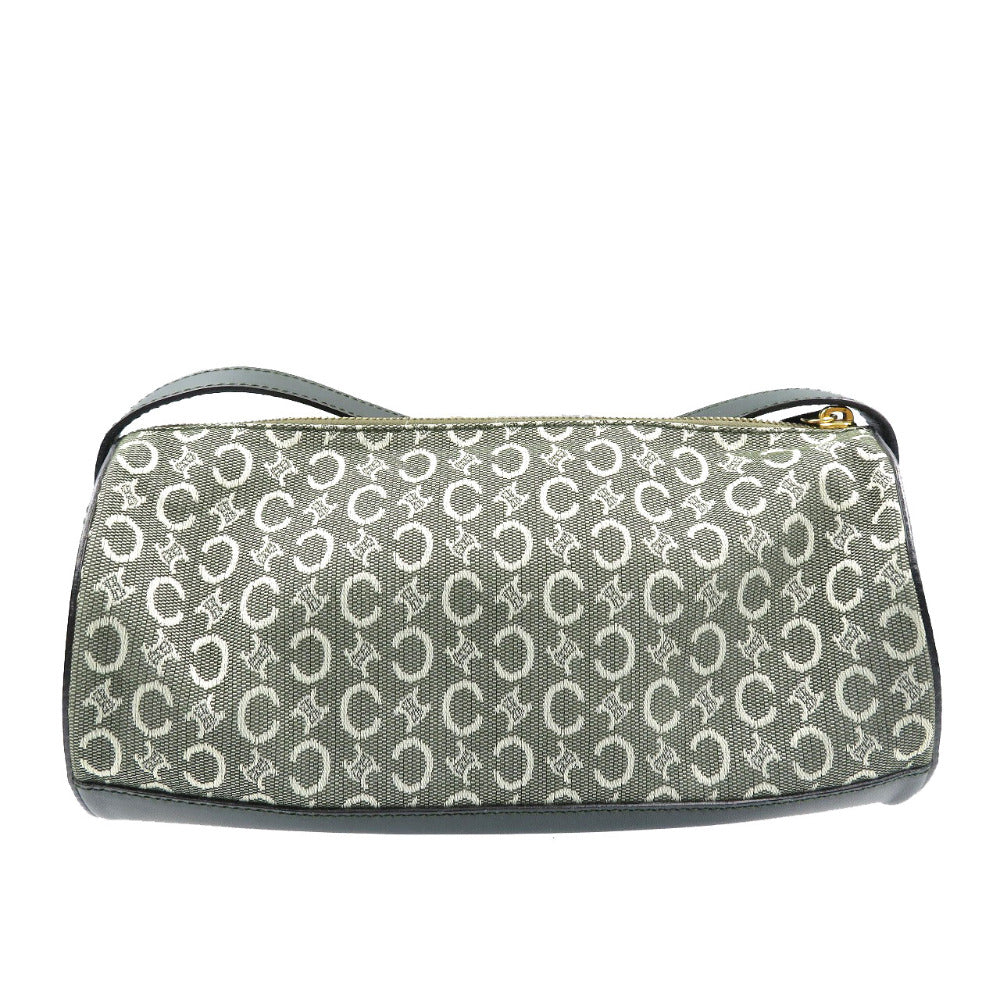 CELINE Shoulder Bag Canvas, Leather olive Women