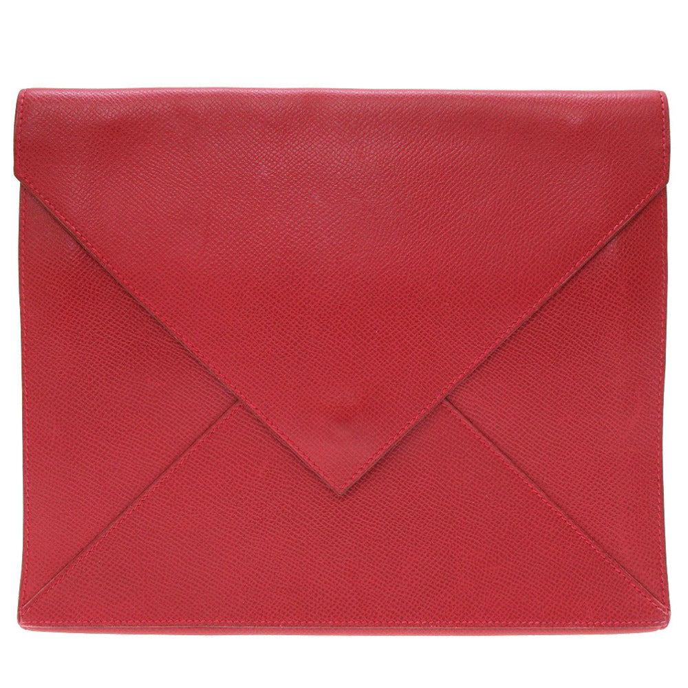 HERMES Clutch bag Courchevel Red