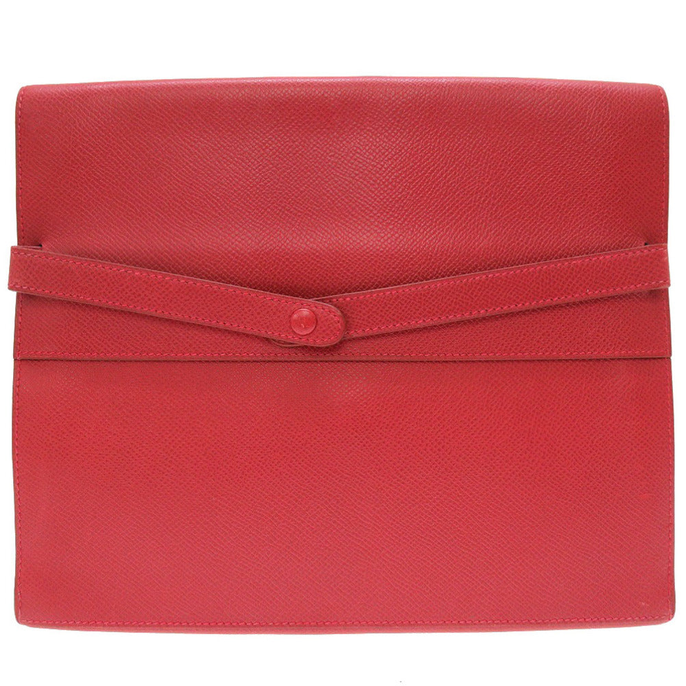 HERMES Clutch bag Courchevel Red