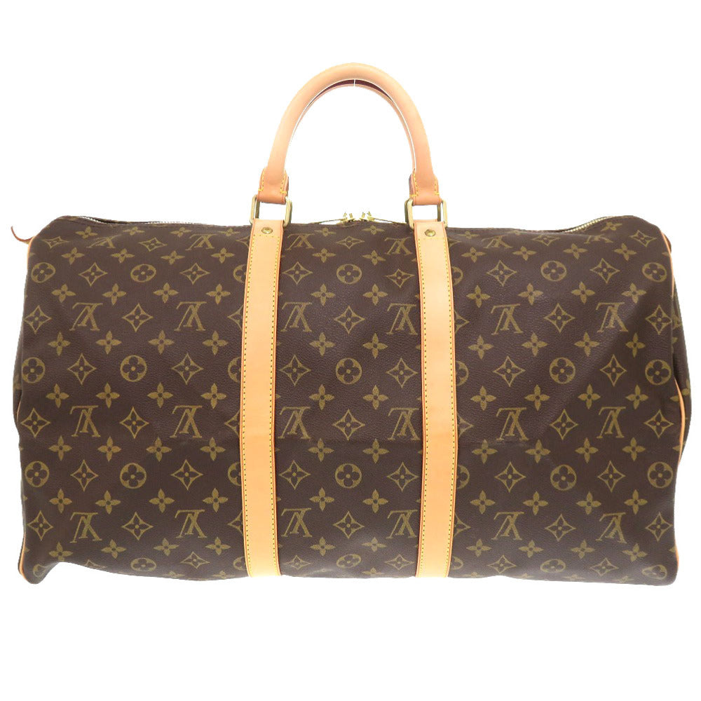 LOUIS VUITTON Boston Duffel bag Monogram canvas Brown Monogram Keepall 50 mens