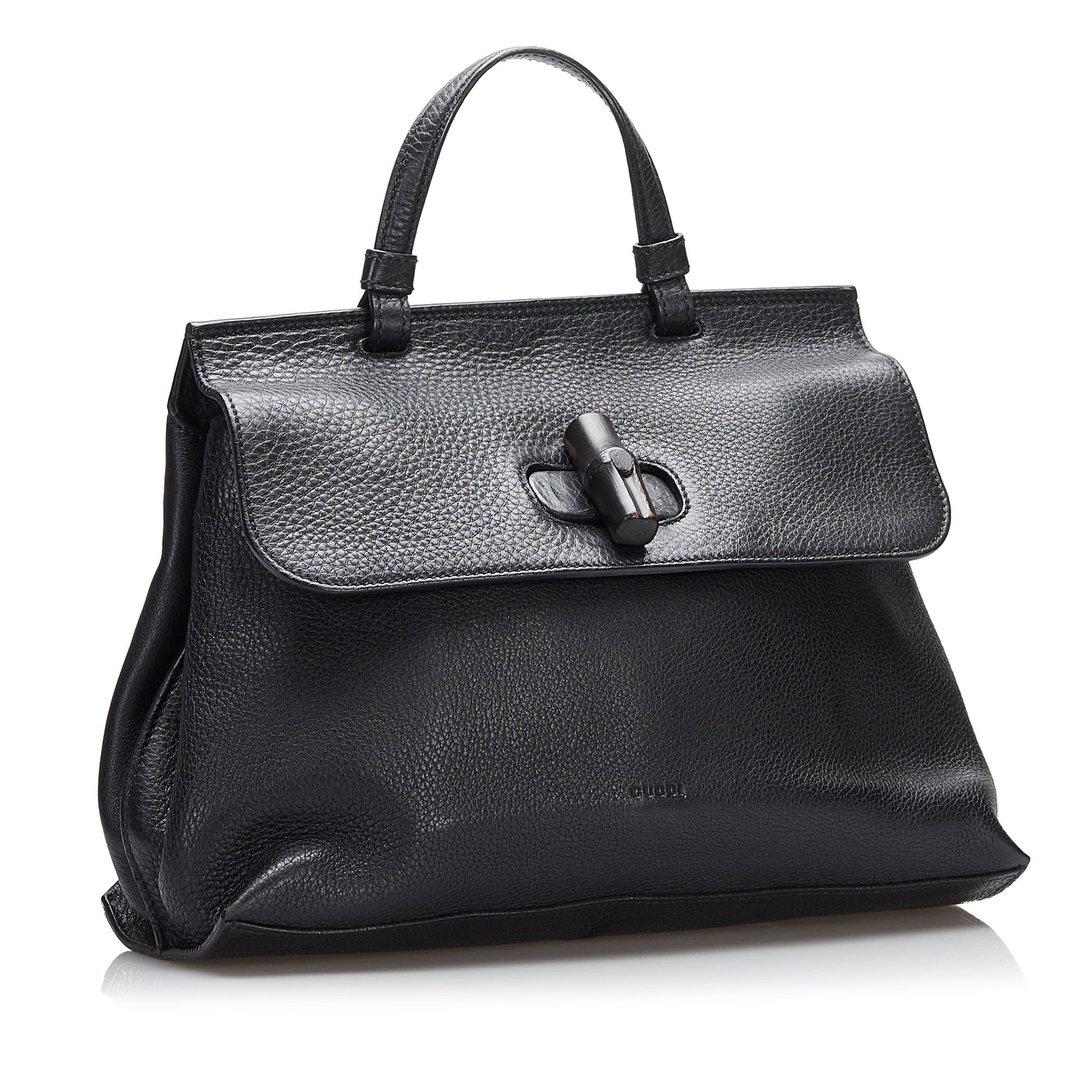 Gucci Twist Leather Top Handle Handbag