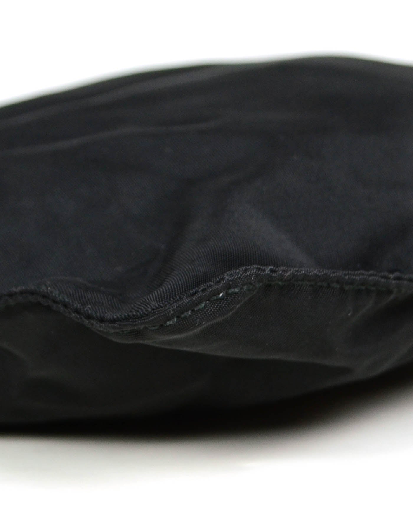 Prada Black Tessuto Nylon Flat Mini Crossbody Bag