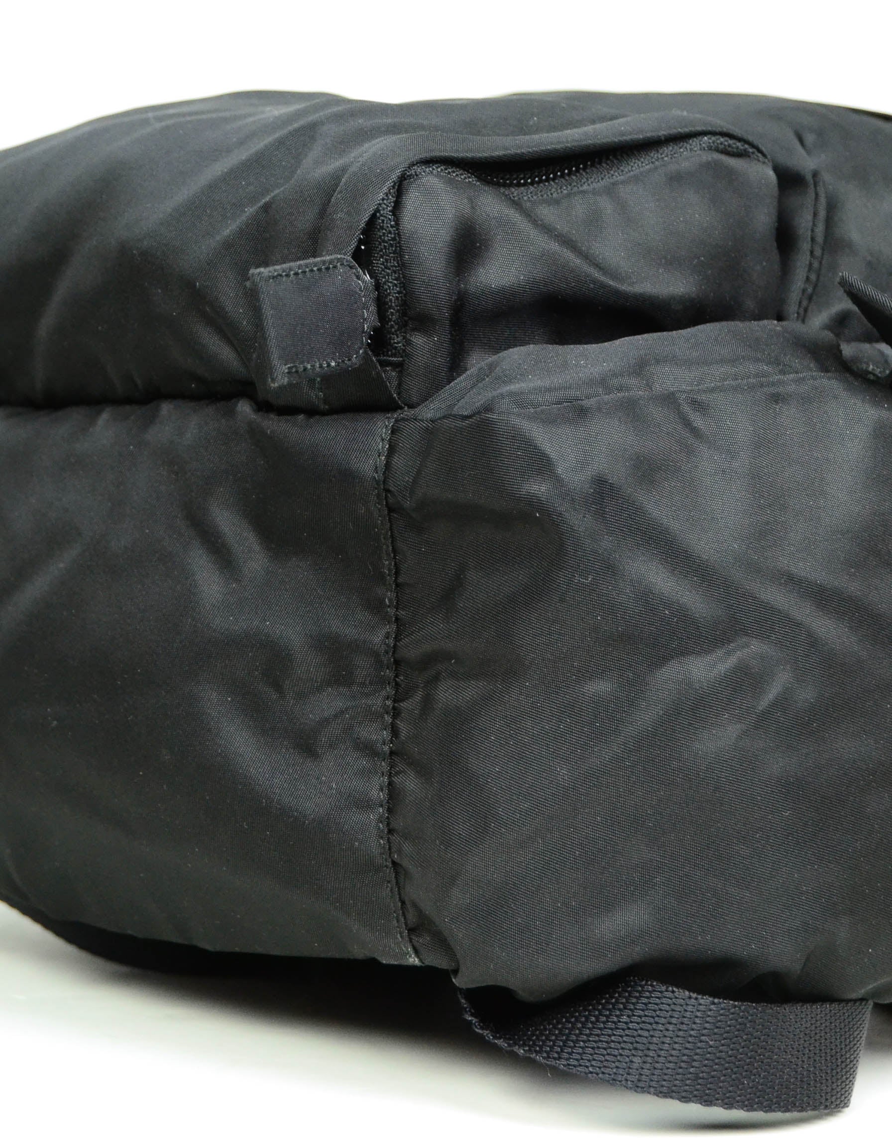 Prada Black Nylon Multipocket Backpack Bag