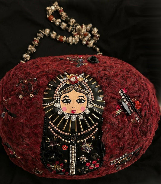 Chanel Paris-Moscou Embellished Persian Lamb Muff