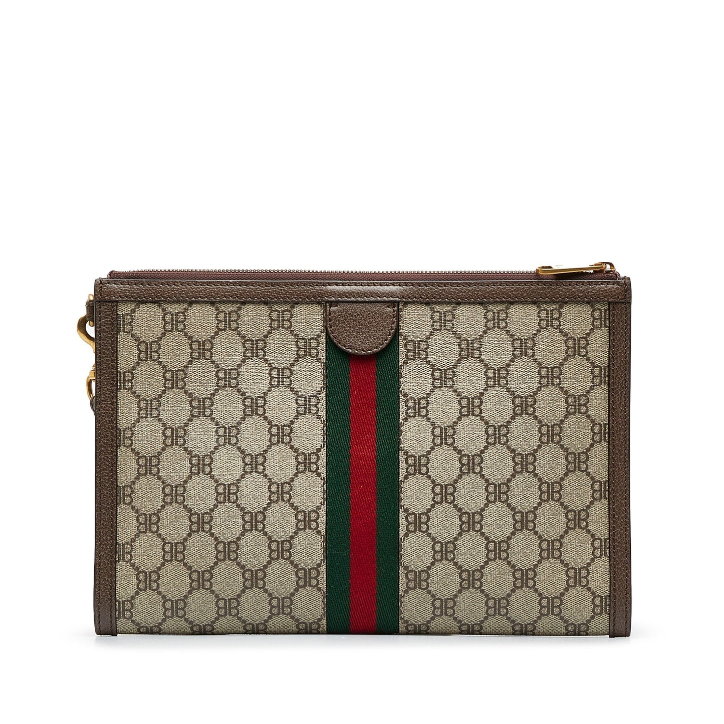 Gucci Leather Canvas Clutch