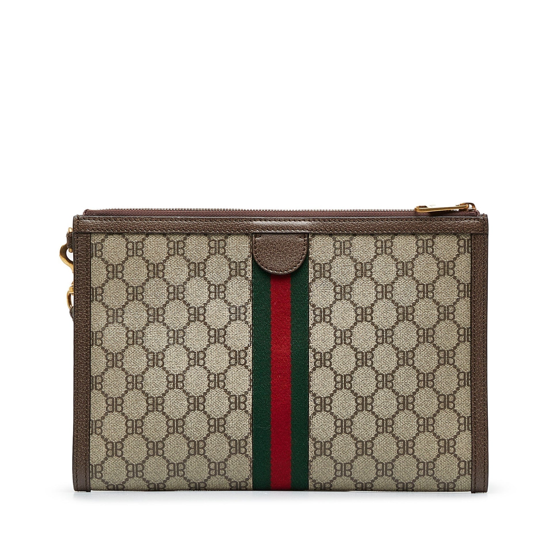 Gucci Leather Canvas Clutch