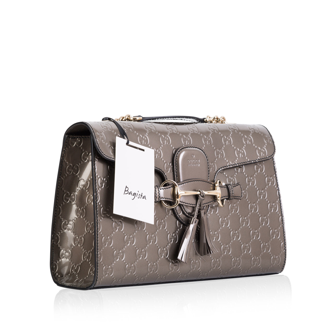 Gucci Monogram Chain Leather Shoulder Bag