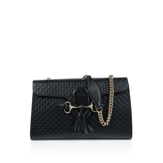 Gucci Monogram Chain Leather Shoulder Bag