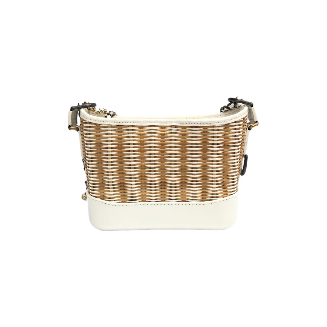 Chanel Gabrielle Rattan Calfskin Shoulder Bag