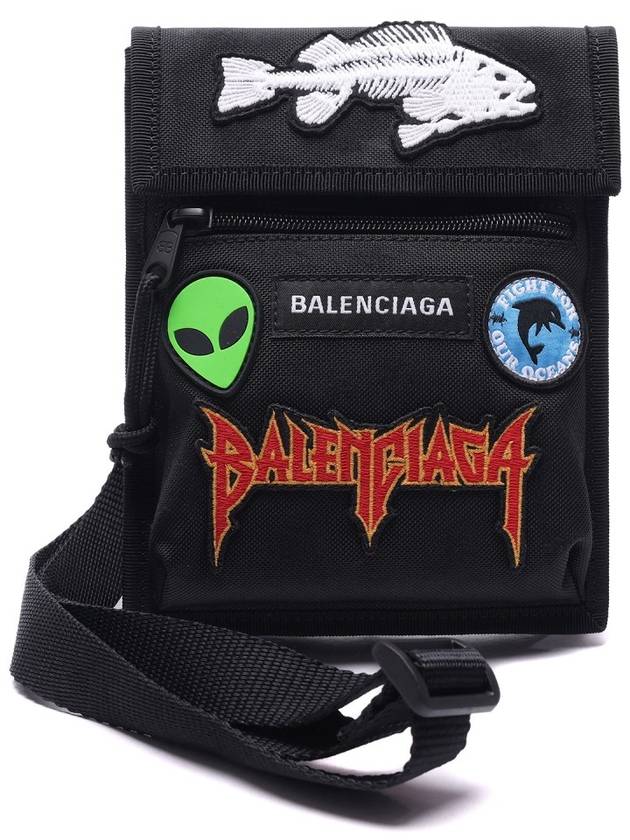 Luxury Balenciaga Trending 2026 Explorer Pouch Strap Cross Bag Black
