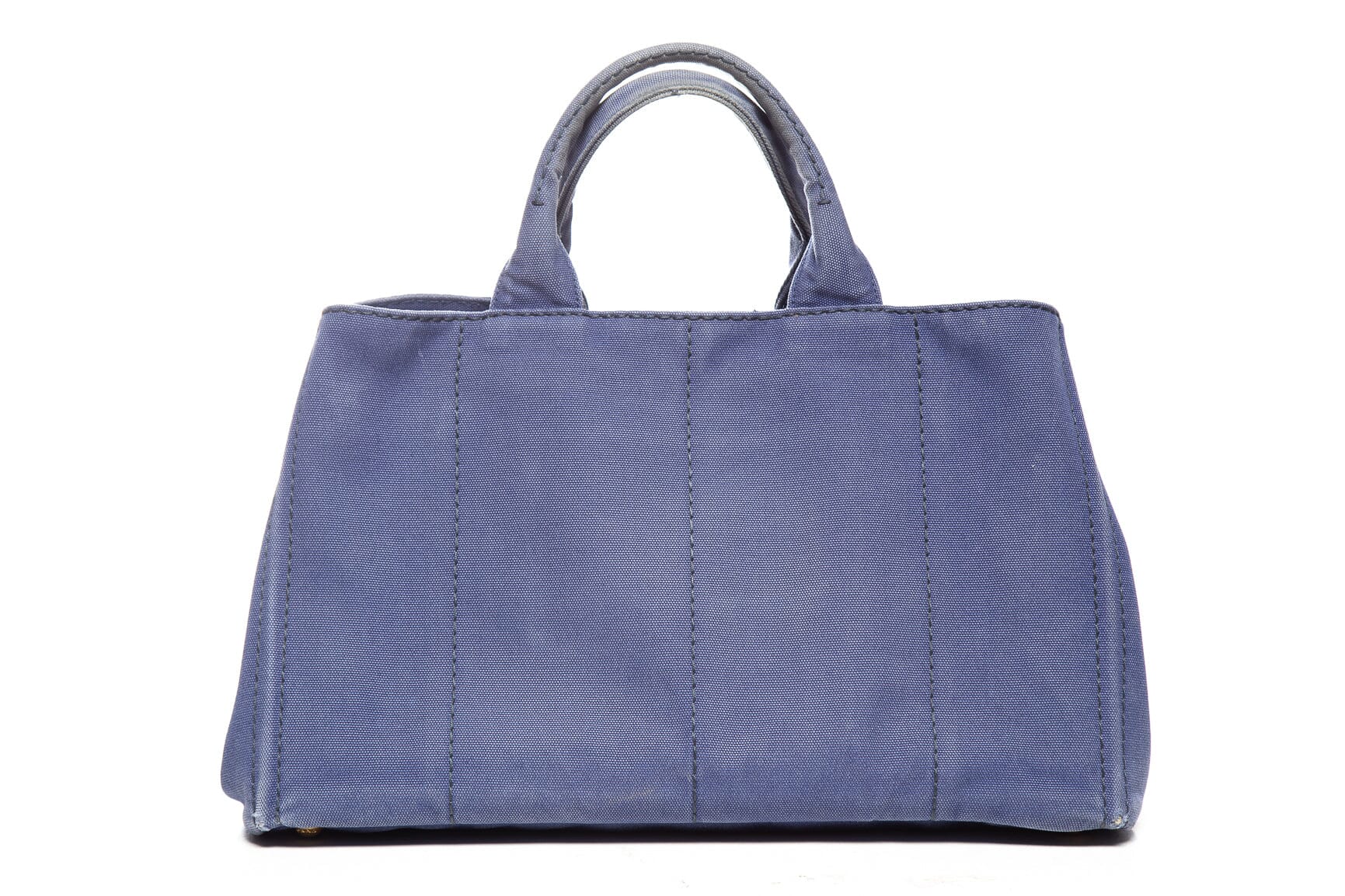 Prada Blue Canvas Canapa Tote