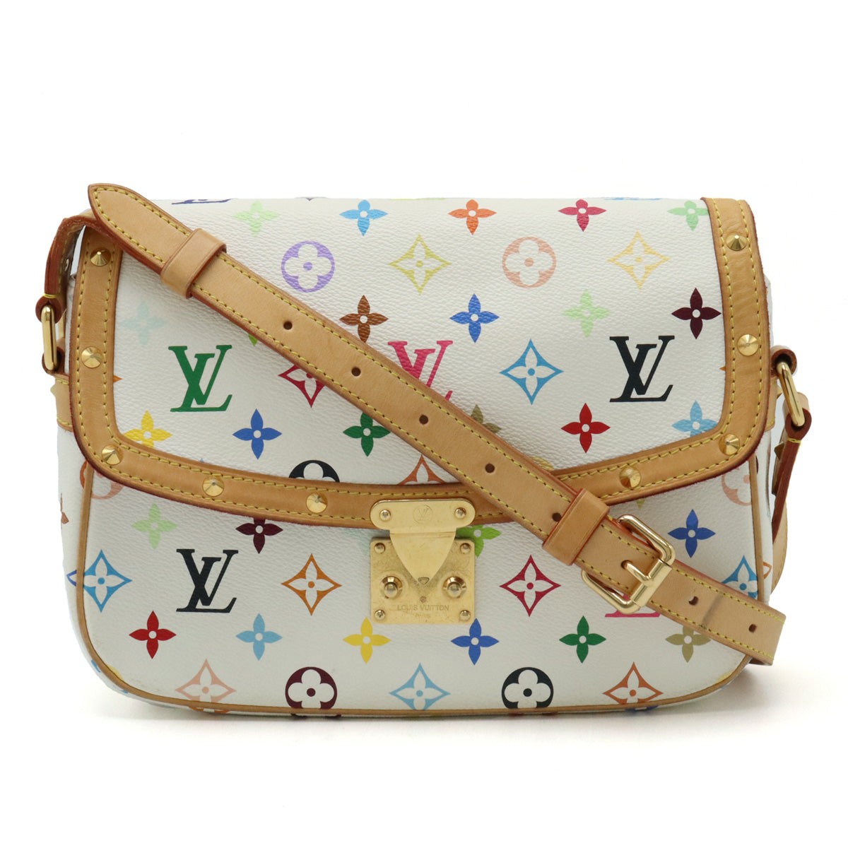 LOUIS VUITTON Louis Vuitton Multicolor Soloney Shoulder Bag Slipper Bronze White M92661