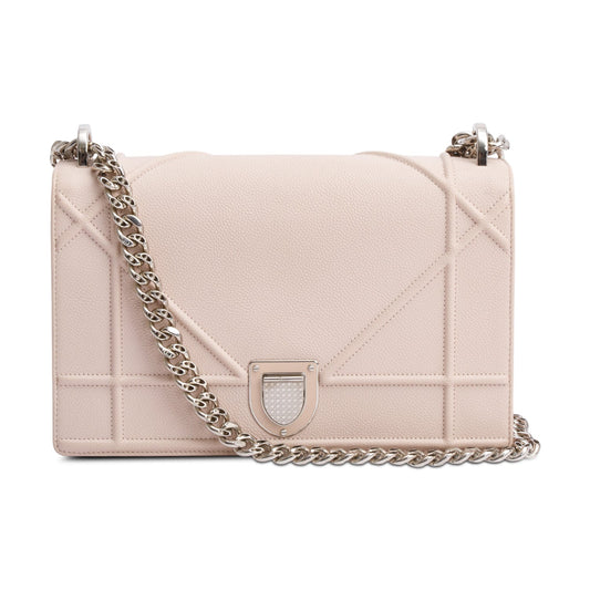Christian Dior Pink Calfskin Leather Medium Diorama Flap Bag