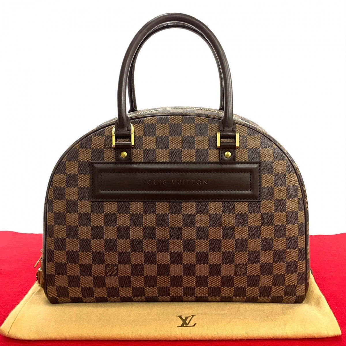 LOUIS VUITTON Handbag Leather, PVC Brown Damier Norita Women(Unisex)