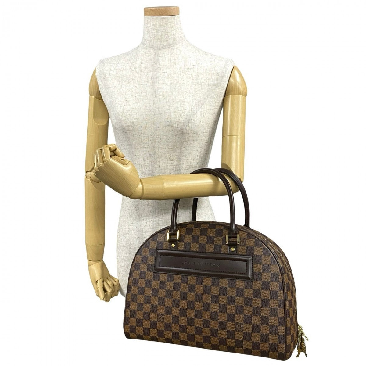 LOUIS VUITTON Handbag Leather, PVC Brown Damier Norita Women(Unisex)