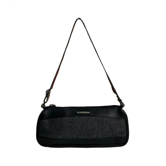 GUCCI Shoulder Bag leather black Sherry line