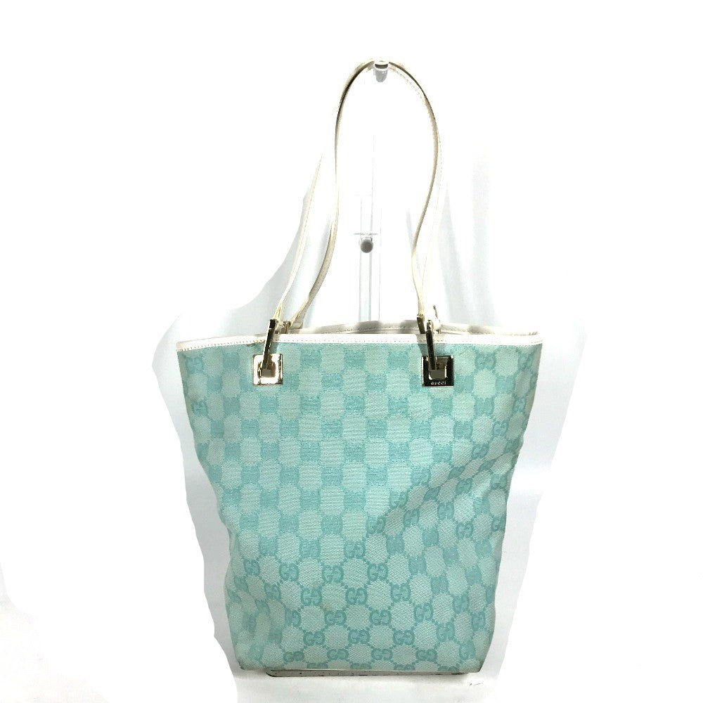 GUCCI Tote Bag 002 1099 Canvas / leather Light green Shoulder Bag Shoulder Bag GG Bucket Women
